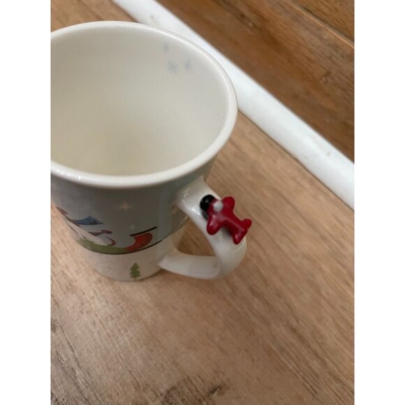NWOT Starbucks Holiday Mug 12oz With Dog Sledding Scene & Snowflakes - Picture 3 of 7